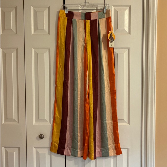 Fe Noel x Target Mixed Vertical Stripe Button Down Shirt and Wide Leg Pants Set - Picture 6 of 6